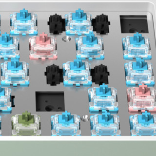 AULA 狼蛛 F3068 68键 蓝牙双模机械键盘 魔幻森林 金粉轴 RGB
