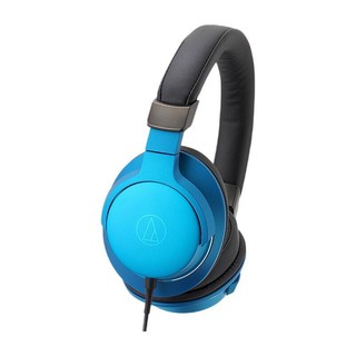 audio-technica 铁三角 ATH-AR5iS 耳罩式头戴式动圈有线耳机 蓝色 3.5mm