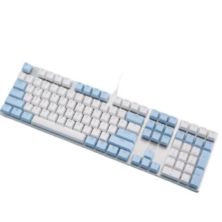 Dareu 达尔优 机械师合金版 108键 有线机械键盘 白蓝色 达尔优黑轴 单光