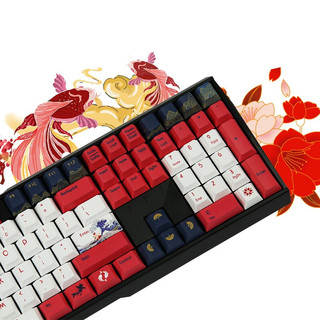 CHERRY 樱桃 MX 3.0S 锦鲤定制款 108键 有线机械键盘 黑白红 Cherry红轴 无光