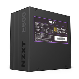 NZXT 恩杰 E500 金牌（90%）全模组ATX电源 500W