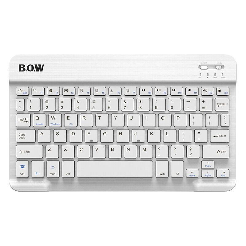 B.O.W 航世 HB030-Y 78键 蓝牙薄膜键盘 白色 无光