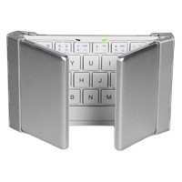 B.O.W 航世 HB066 皮套版 64键 蓝牙无线薄膜键盘 白色 无光