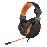 GX10 耳罩式头戴式有线耳机 黑橙色 3.5mm