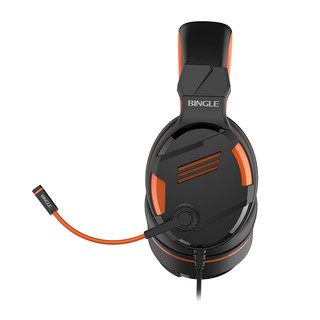 GX10 耳罩式头戴式有线耳机 黑橙色 3.5mm