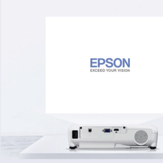 EPSON 爱普生 CB-E01 办公投影机 白色