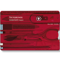 VICTORINOX 维氏 0.7222.T2 经典瑞士卡刀 82mm 10项功能 透明红