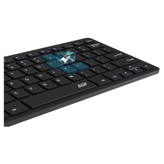 B.O.W 航世 HW098A 78键 有线薄膜键盘 黑色 无光
