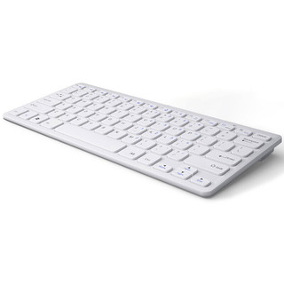 B.O.W 航世 HW098C 2.4G无线薄膜键盘 白色 无光