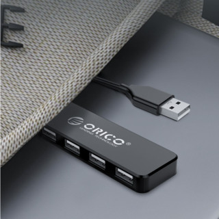 ORICO 奥睿科 FL02-BK-BP USB2.0集线器 一分四 0.3m 黑色