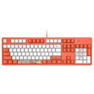 DOUYU 斗鱼 DKM150 104键 有线机械键盘 橙白色 国产黑轴 单光