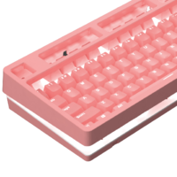 DOUYU 斗鱼 DKM150 104键 有线机械键盘 粉色 国产青轴 单光