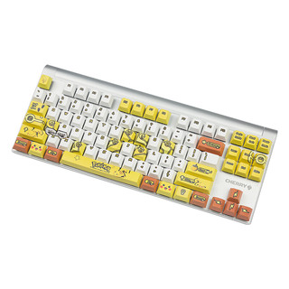 CHERRY 樱桃 MX Board 8.0 宝可梦皮卡丘限定版 87键 有线机械键盘 白黄色 Cherry黑轴 单光