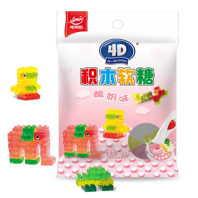 amos 阿麦斯 积木软糖 酸奶味 45g