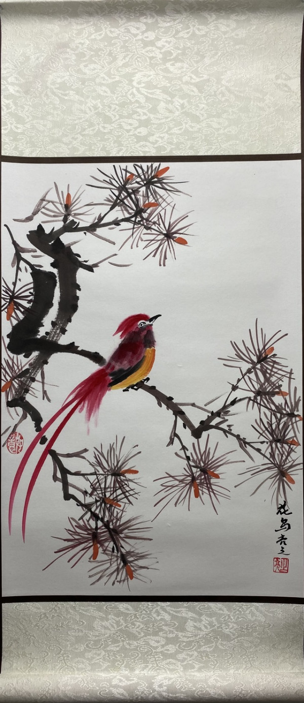 『落款泠印』花鸟 亮之 名印:亮之『东然书画院活源计划』作品为东然