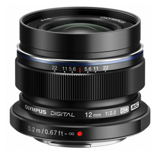 OLYMPUS 奥林巴斯 M.ZUIKO DIGITAL ED 12mm F2.0 广角定焦镜头 奥林巴斯卡口 46mm 银色