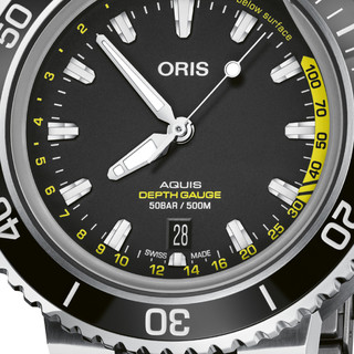 ORIS 豪利时 潜水 AQUIS系列 水深测量腕表 45.8毫米自动上链 01 733 7755 4154-Set RS