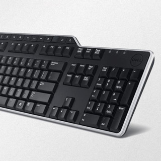 DELL 戴尔 KB522 104键 有线薄膜键盘 黑色 无光
