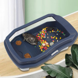 鱼水济乌龟缸带晒台特大号养龟池乌龟盆