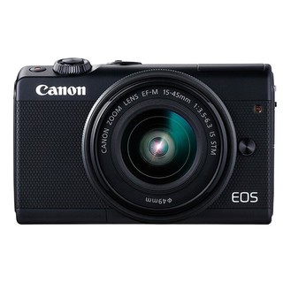 Canon 佳能 EOS M100 APS-C画幅 微单相机 黑色 EF-M 15-45mm F3.5 IS STM 变焦镜头 单头套机