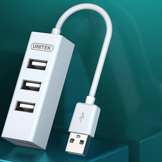 UNITEK 优越者 Y-2140A-WH USB2.0 四口集线器 0.3m 白色