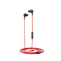 EDIFIER 漫步者 GM360 入耳式双动圈降噪有线耳机 黑红色 3.5mm