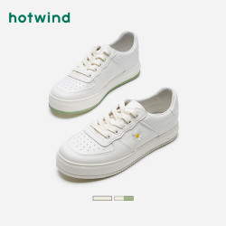 hotwind 热风 H14W0781 女士小雏菊刺绣时尚休闲小白鞋