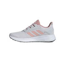 限尺码：adidas 阿迪达斯 Duramo 9 女子跑鞋 EG2938 白色/粉色/灰色 36.5