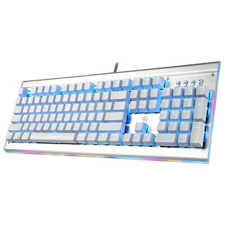 HP 惠普 GK520 104键 有线机械键盘 白色 国产黑轴 单光