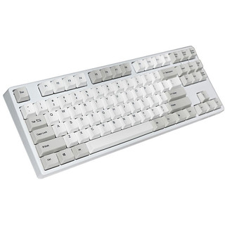 GANSS 迦斯 GS87D 87键 双模无线机械键盘 白色 Cherry银轴 无光