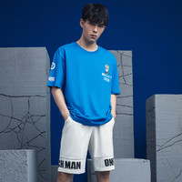 【一拳超人联名】2021夏季新款男女T恤衫情侣短袖衫 XS 水晶蓝