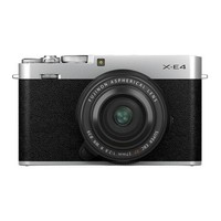 FUJIFILM 富士 X-E4 APS-C画幅 微单相机 银色 XF 27mm F2.8 R WR 定焦镜头 单头套机