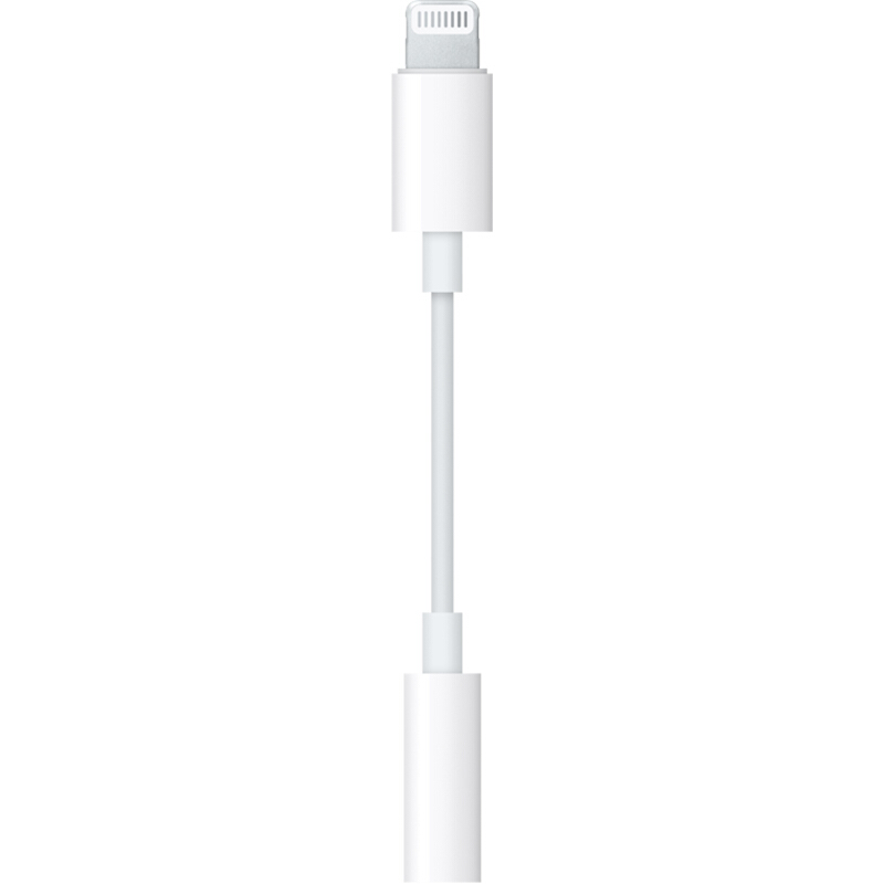 Apple 苹果 Lightning转3.5mm 耳机插孔转换器 白色