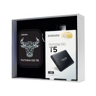 SAMSUNG 三星 T5 牛年定制款 USB 3.1 Gen2 移动固态硬盘 Type-C 1TB 玄英黑