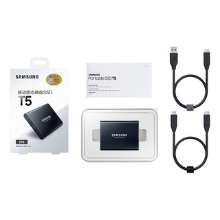 SAMSUNG 三星 T5 USB 3.1 移动固态硬盘 Type-C 2TB 玄英黑