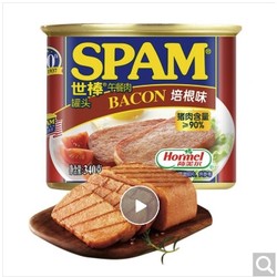 SPAM 世棒 午餐肉罐头培根口味   340g
