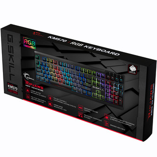 G.SKILL 芝奇 KM570 108键 有线机械键盘 黑色 Cherry茶轴 RGB