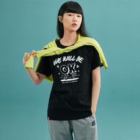 Sophia Chang联名夏季女士宽松舒适透气短袖T恤衫 S 碳黑