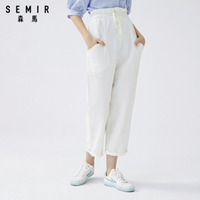 Semir 森马 13039270203 女士棉麻哈伦裤