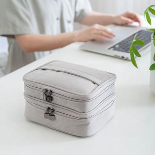 数据线收纳包双层收纳盒保护套大容量旅行多功能配件便携整理袋