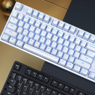 iKBC F87 87键 有线机械键盘 白色 Cherry银轴 单光