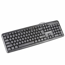 GESOBYTE 吉选 K830 PS2 104键 有线薄膜键盘 黑色 无光