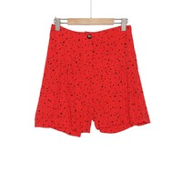 女款百慕大式时尚短裤 L 红/黑色