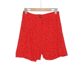 女款百慕大式时尚短裤 XS 红/黑色