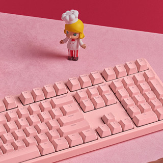 ikbc W210 108键 2.4G无线机械键盘 粉色 Cherry红轴 无光