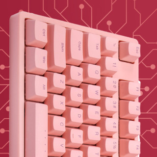ikbc W210 108键 2.4G无线机械键盘 粉色 Cherry红轴 无光