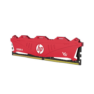 HP 惠普 V6 DDR4 2666MHz 台式机内存 红色 8GB
