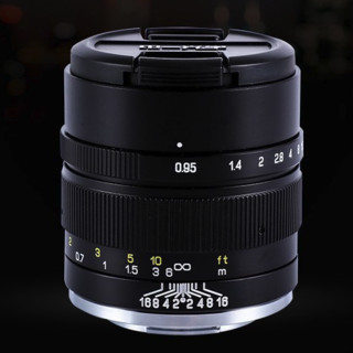 ZHONGYI OPTICAL 中一光学 35mm F0.95 标准定焦镜头 佳能EF-M卡口 黑色 55mm
