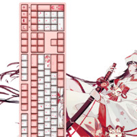 ikbc W210 108键 2.4G无线机械键盘 樱花 Cherry红轴 无光