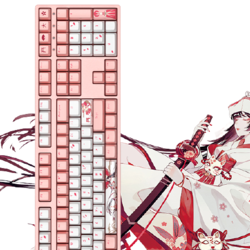 ikbc W210 108键 2.4G无线机械键盘 樱花 Cherry红轴 无光